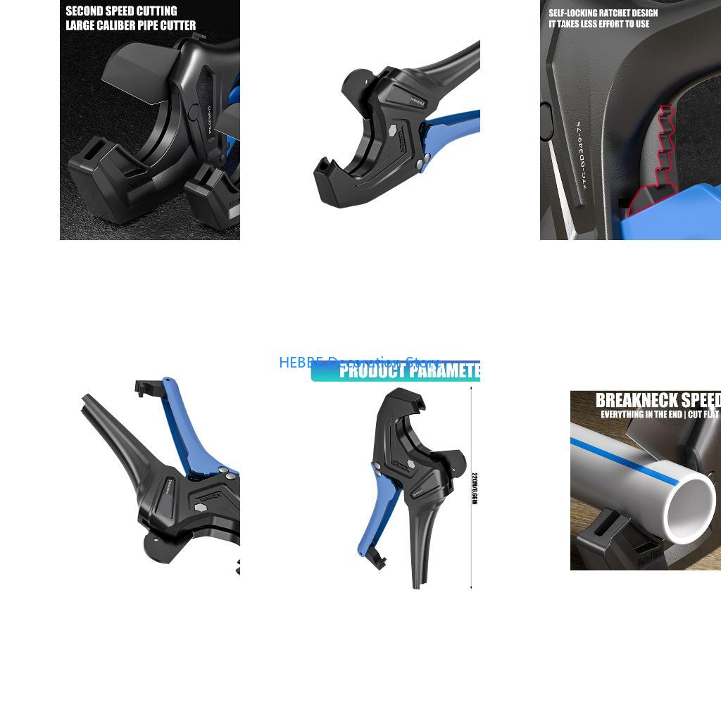 Pipe Cutter Ratchet - B0KC PVC パイプカッターラチェット式ヘビーデューティプラスチックホース配管チューブ切断ツール