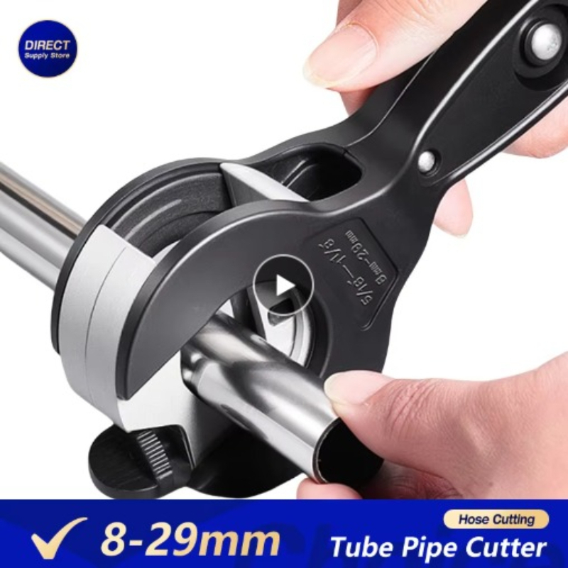 Pipe Cutter Ratchet - 8～29mmの金属、ステンレス、銅、アルミニウムパイプを切断するためのラチェット式パイプカッター。ラチェット式ハサミ、PVCホース切断用。手動工具。