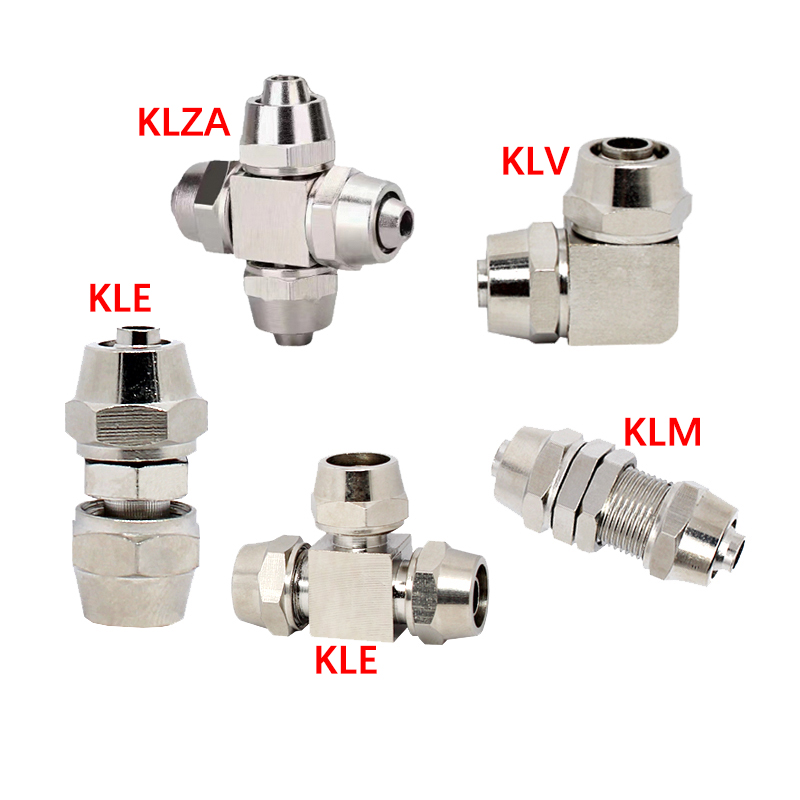 Compression Fitting Brass - KLV KLE KLZA KLU銅合金空気圧継手エアクイックコネクタ ホースチューブ用 4