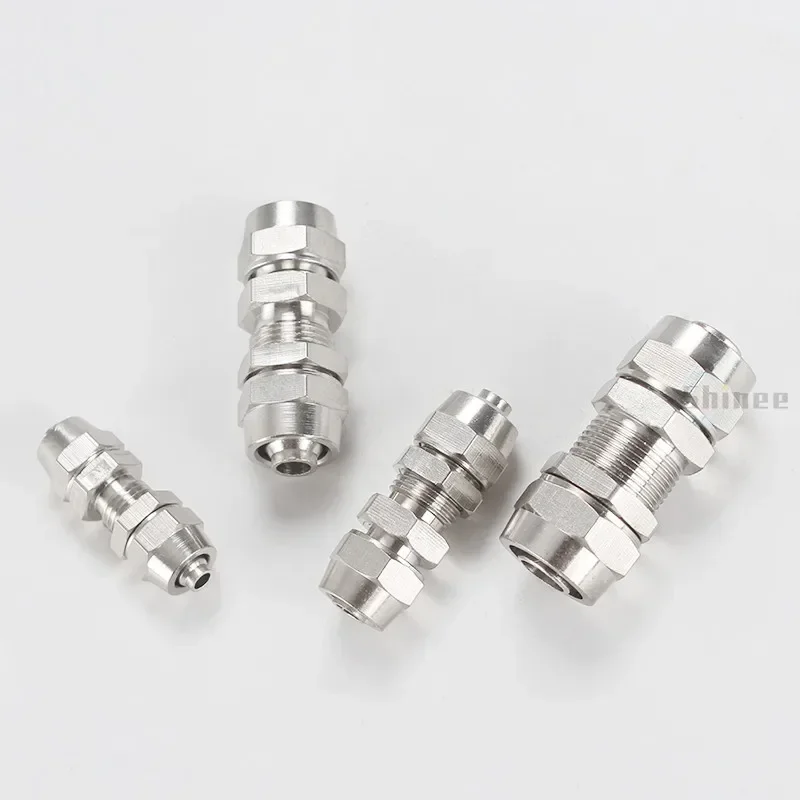 銅メッキニッケル空気圧エアクイックコネクタホースチューブ外径 - Compression Fitting Brass のレビューと価格