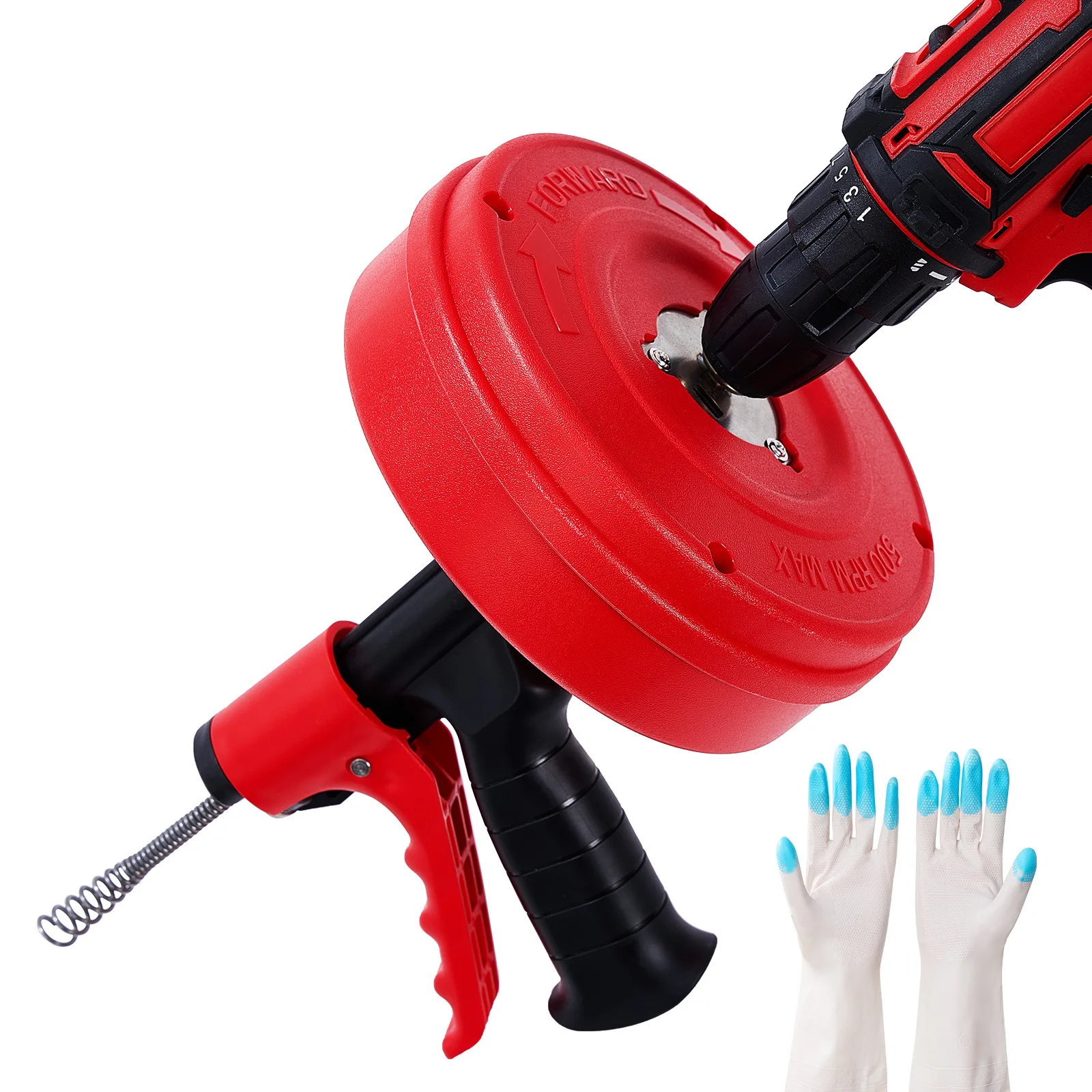 プロ仕様の排水管クリーナー（フレキシブルタイプ）。手動式また - Drain Snake Flexible のレビューと価格