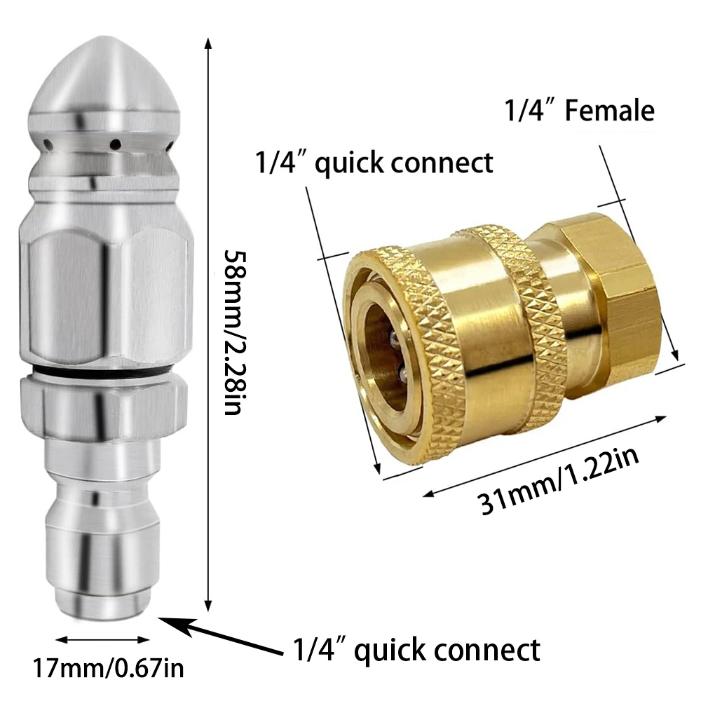 ウォータージェット高圧スプレーノズル 下水道清掃用 1/4イ - Drain Pipe Clip のレビューと価格